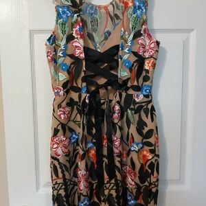 Floral Embroidered Sleeveless Dress